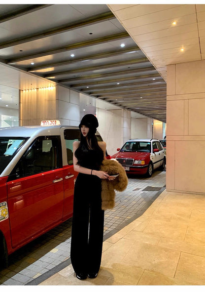 25Dec. 美式辣妹粗針百搭彈力抹胸 黑