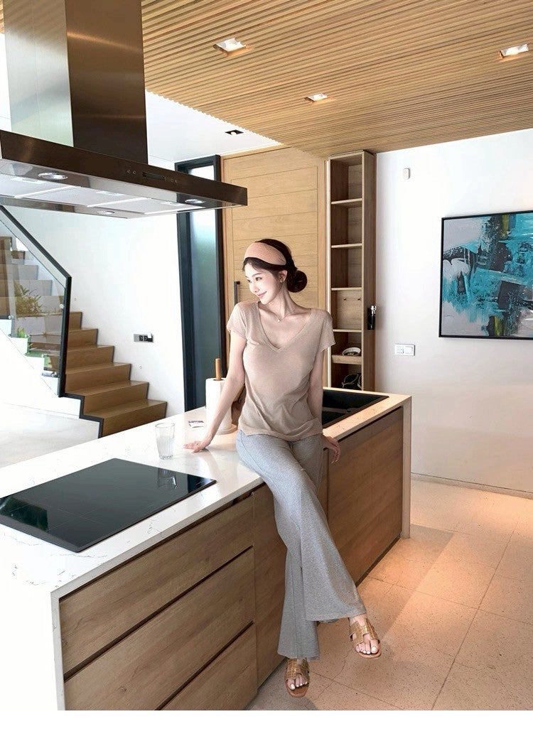 25Aug. 美式居家休閒涼感面膜褲 灰