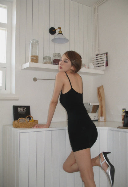 Jun. 夏款可調肩卡戴珊超模裙 藍/黑