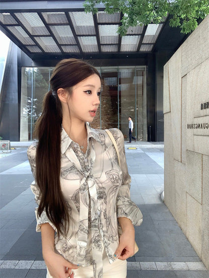 26Jan. 復古印花修身剪裁襯衫