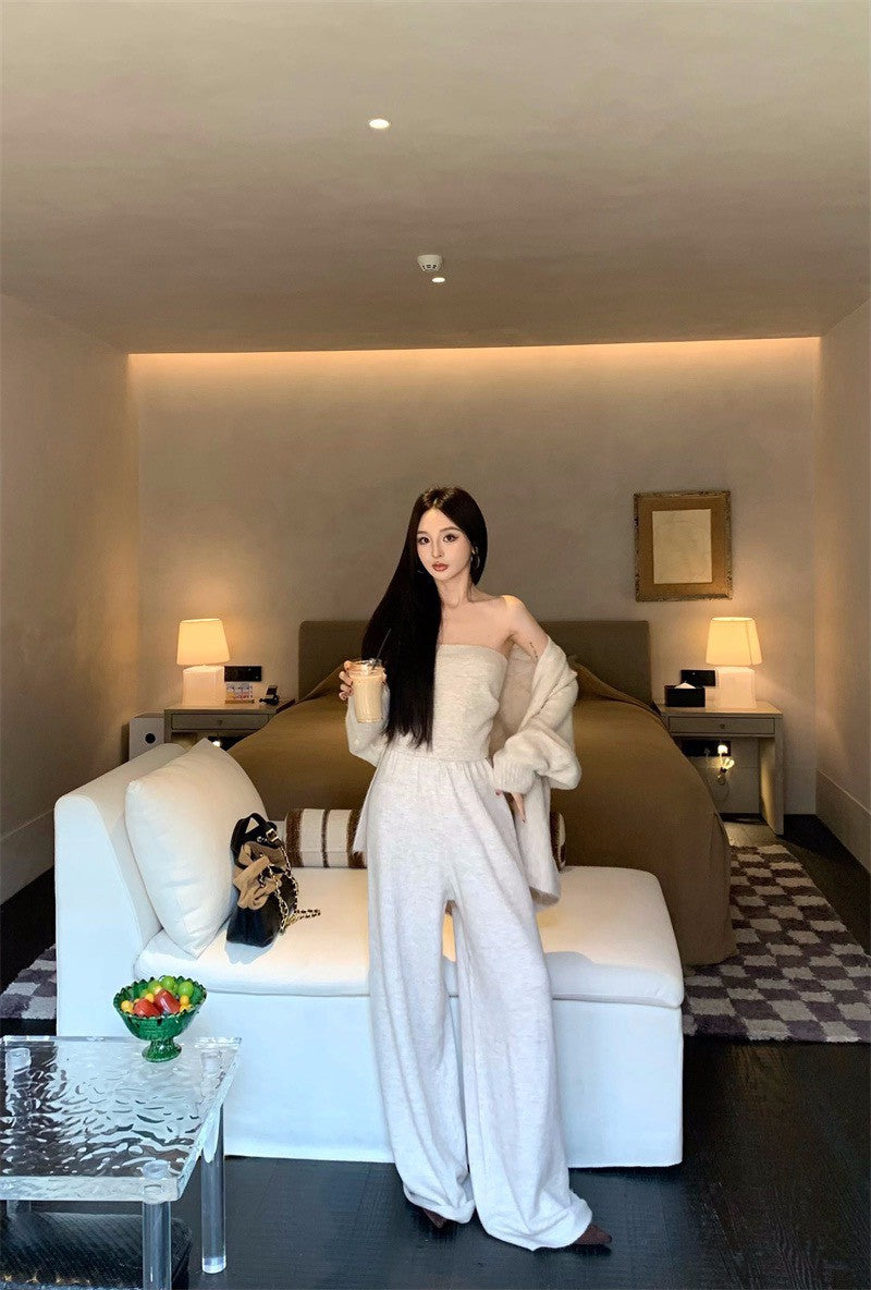 25Dec. 芬蘭午茶慵懶針織三件套 杏