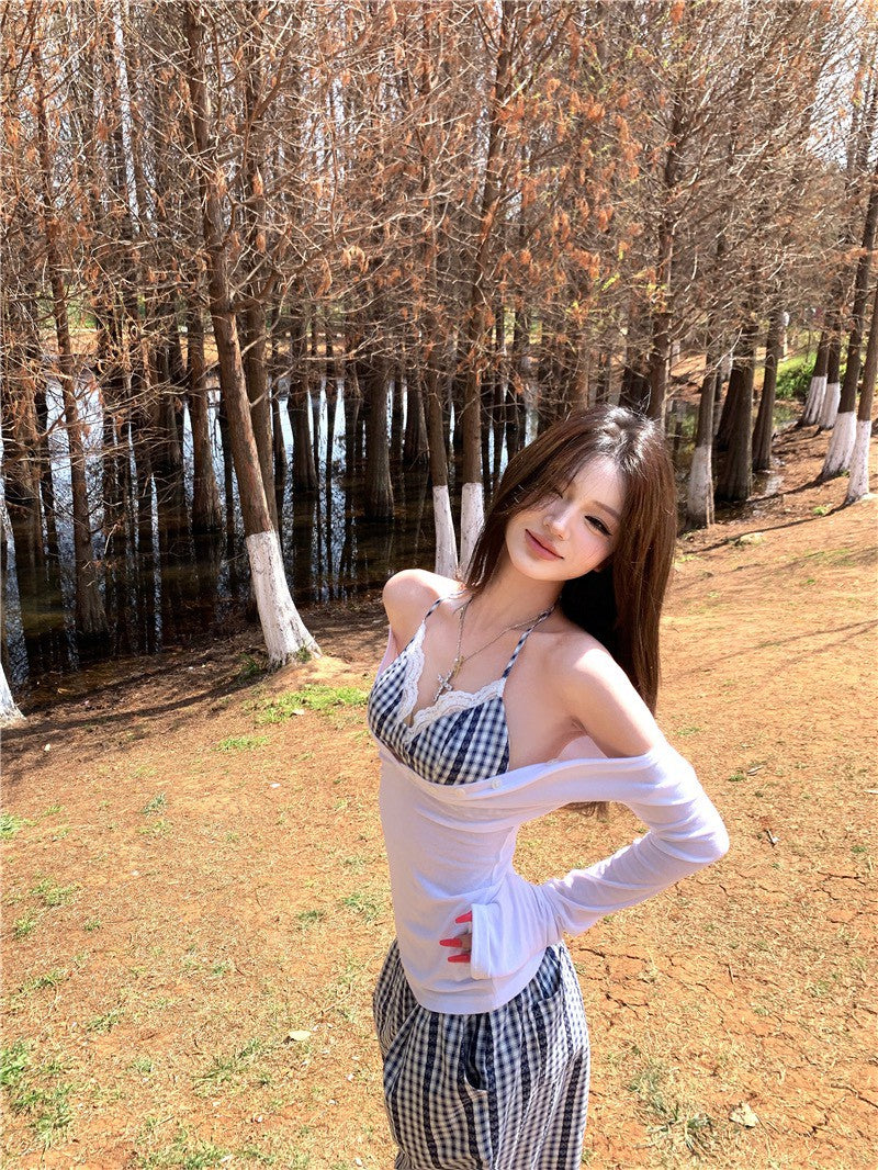26Apr. 辣妹夏日 棉質透氣度假感格紋套裝