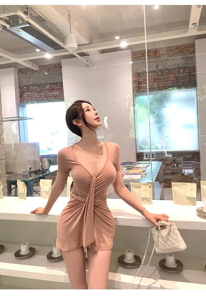 25Sep. 半熟戀人甜美抓皺修身上衣