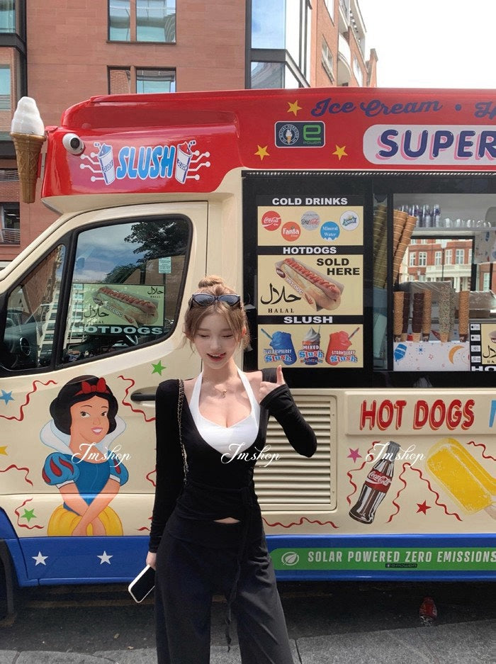 25Nov. 白女Chill鬆弛系列 掛脖休閒設計-經典黑白