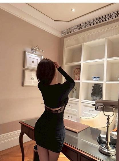 25Dec. 本期主打建模身材性感後縷空上衣/連身裙 黑