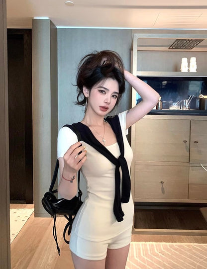 25Oct. 輕熟女簡約通勤3件組套裝 奶油米