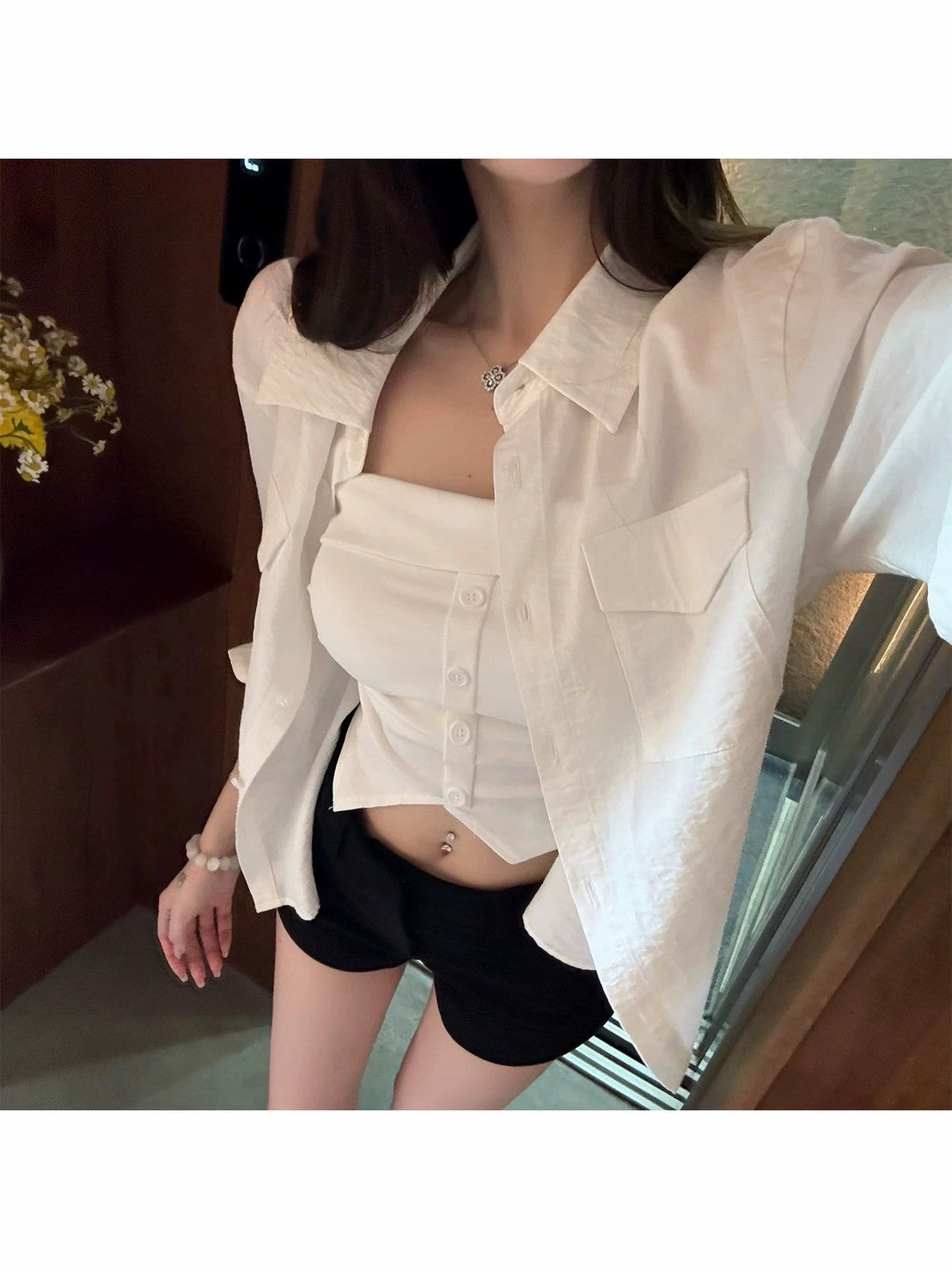26Apr. 夏日多巴胺 純慾胸墊抹胸背心 黃/白/灰
