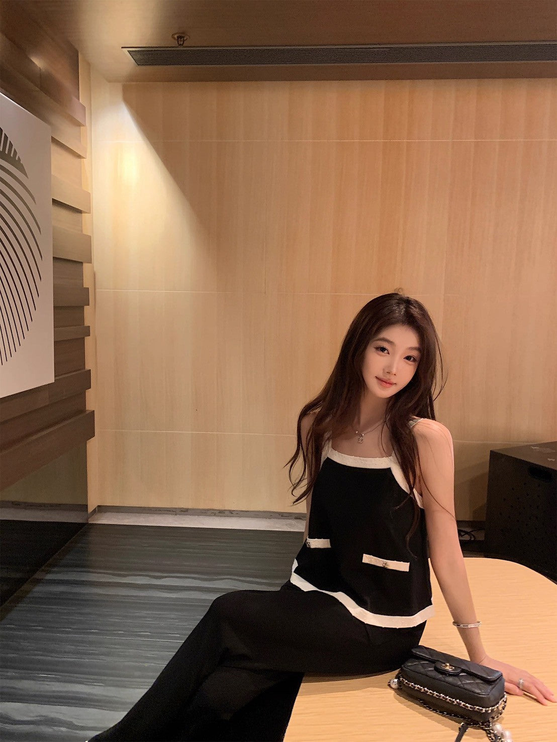 25Sep. COCO靜奢千金黑白撞色背心休閒褲