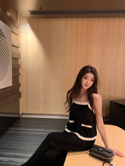 25Sep. COCO靜奢千金黑白撞色背心休閒褲