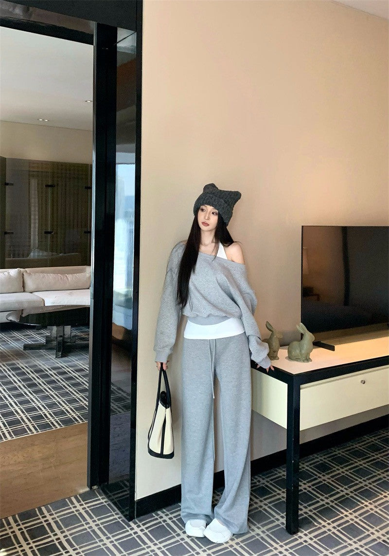 26Jan. 美式主義慵懶撞色疊穿休閒選2色系 灰配白