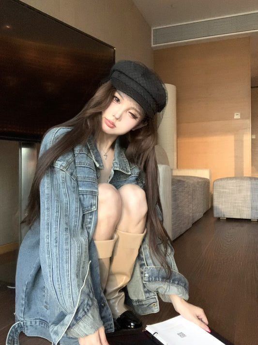 25Dec. Cat步行休閒設計感寬鬆牛仔夾克