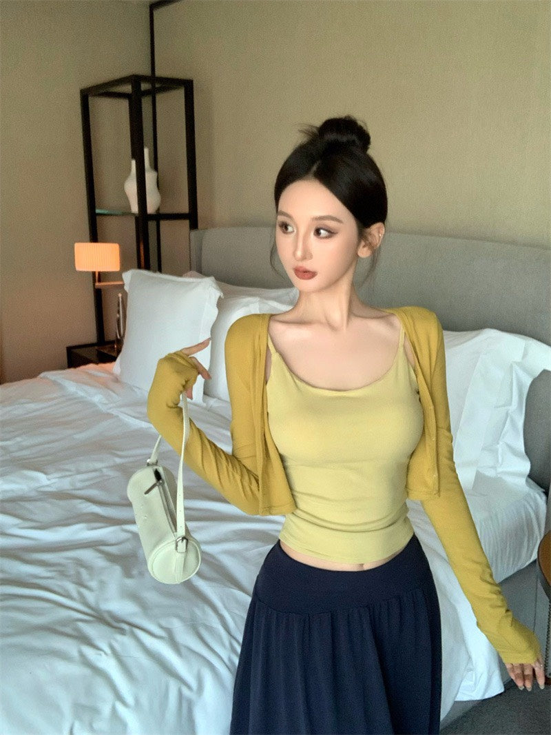 25Nov. 清爽藍系列-基礎通勤百搭單品多色選上衣/藍色棉質半身裙