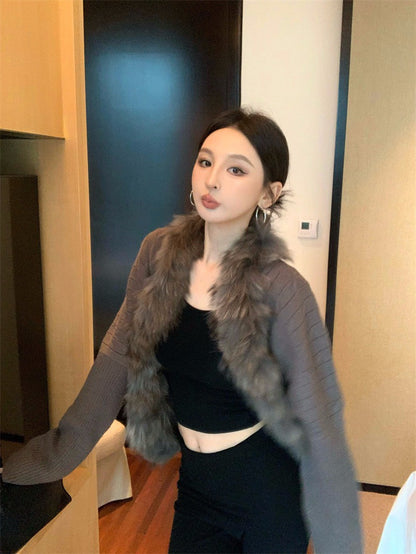 25Dec. 慕斯奶皮糯感毛毛外套 懶人休閒褲套裝 深色系