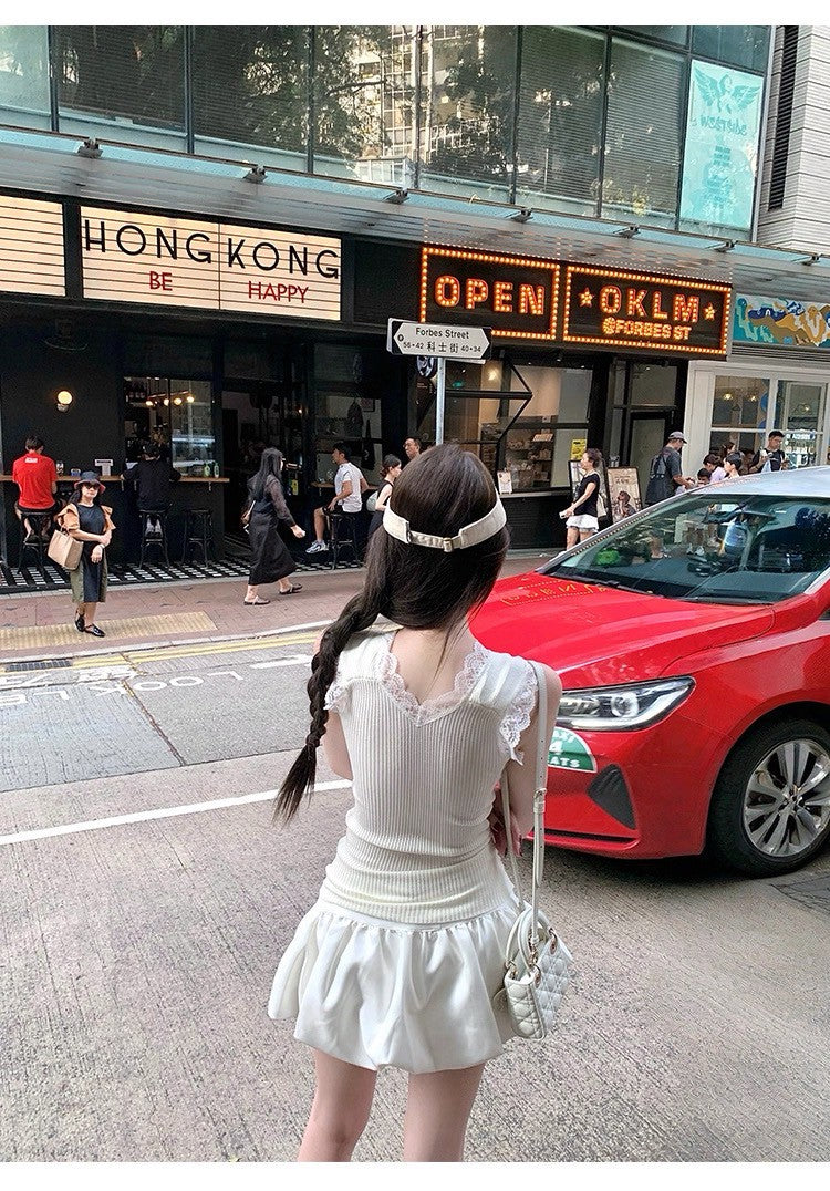 25Sep. 溫柔掛高密不透紗針織蕾絲背心