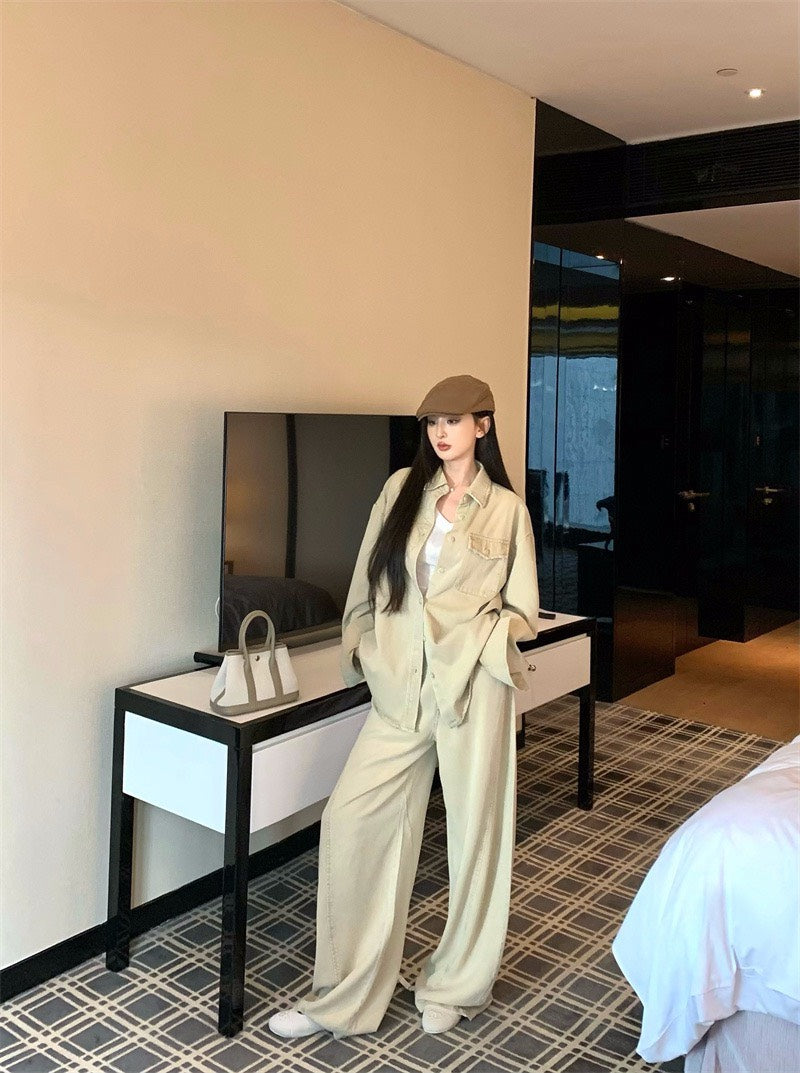 25Nov. Classic腔調卡牛 時髦老錢襯衫休閒褲套裝