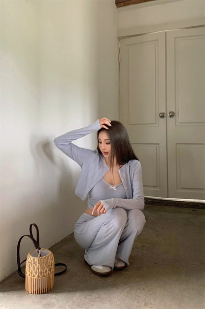 25Jul. 懶人不用想舒適4版設計款休閒服 淺藍