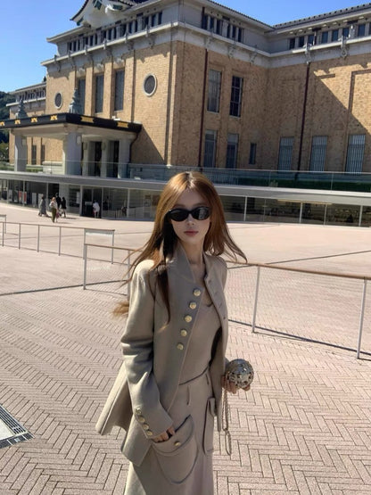 26Jan. 糯暖鬆弛感v領顯瘦羊毛打底上衣 藍/卡