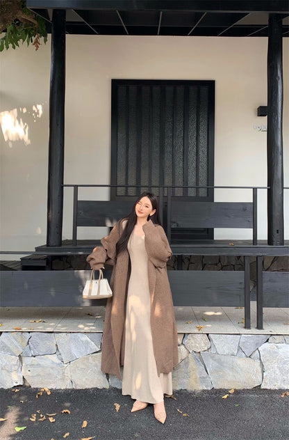 25Dec. 冬日氛圍基礎百搭針織收腰花瓣裙2色 大女主翻領外套 長版系列