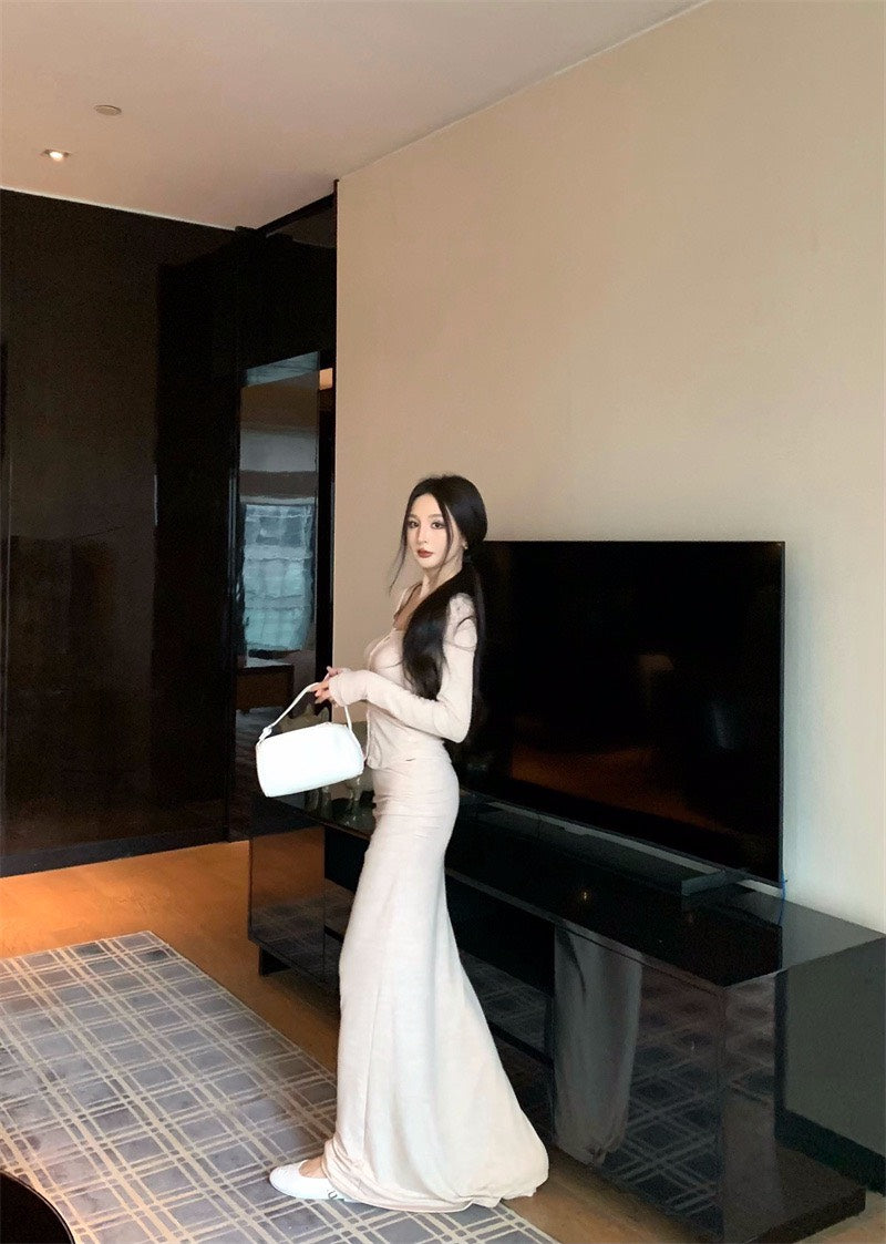 25Nov. 溫柔許妍氛圍休閒半身長裙套裝