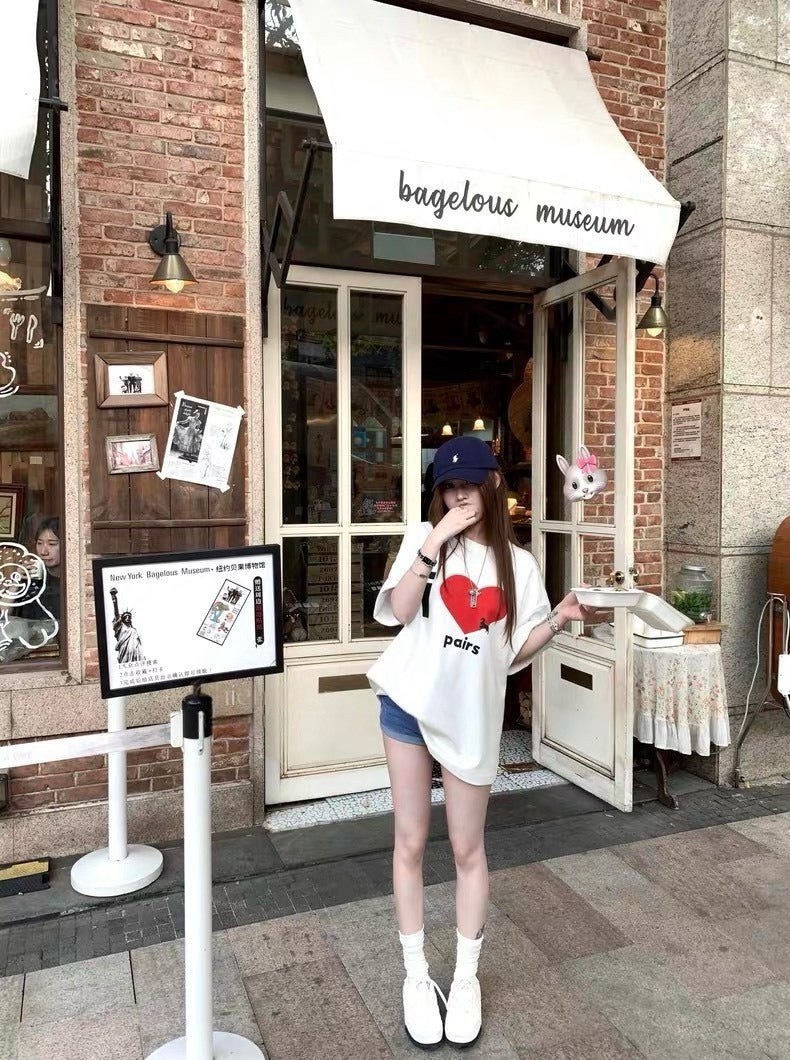 25Oct. “Paris心動”休閒愛心蕾絲上衣