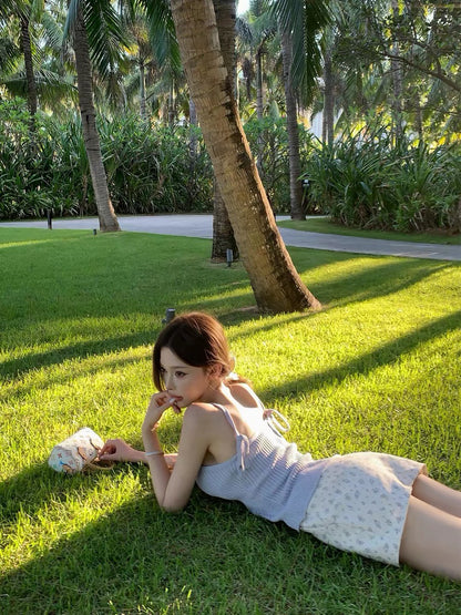 26Jul. 芋泥蛋糕捲邊設計感針織背心