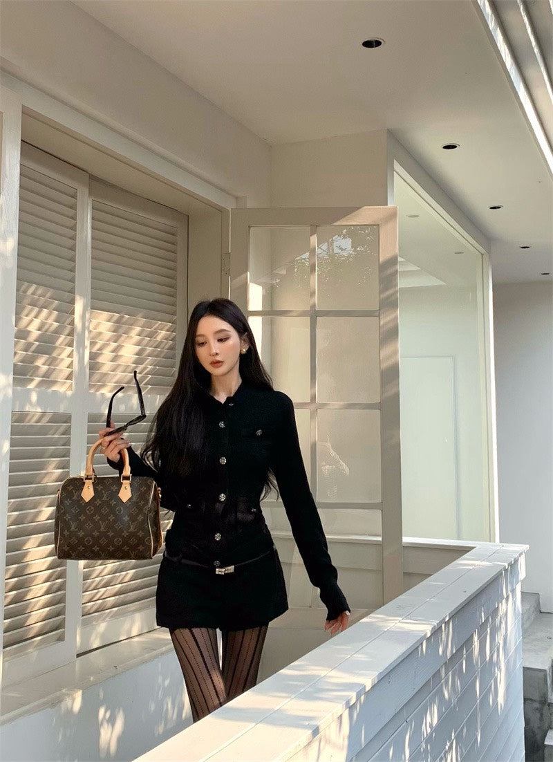 25Dec. 富貴千金2.0矜貴小香收腰連身褲 黑