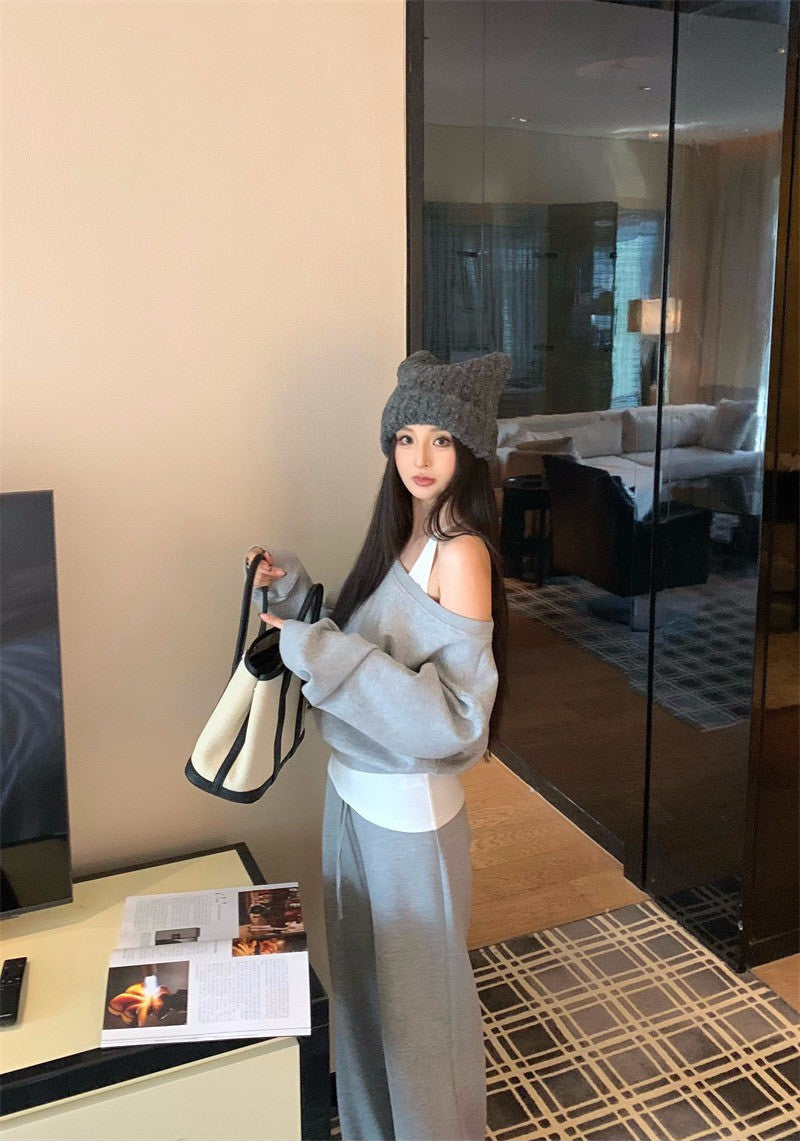 26Jan. 美式主義慵懶撞色疊穿休閒選2色系 灰配白