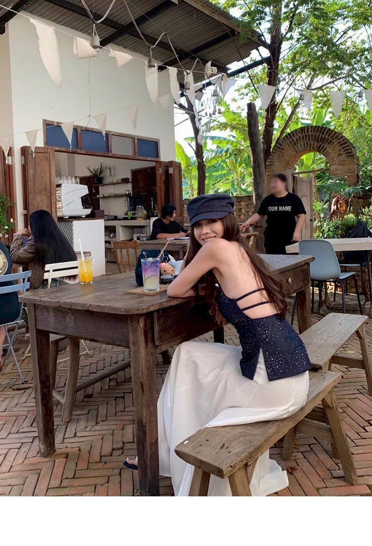 Jun. 落入人魚灣 辣妹縷空帶胸墊背心