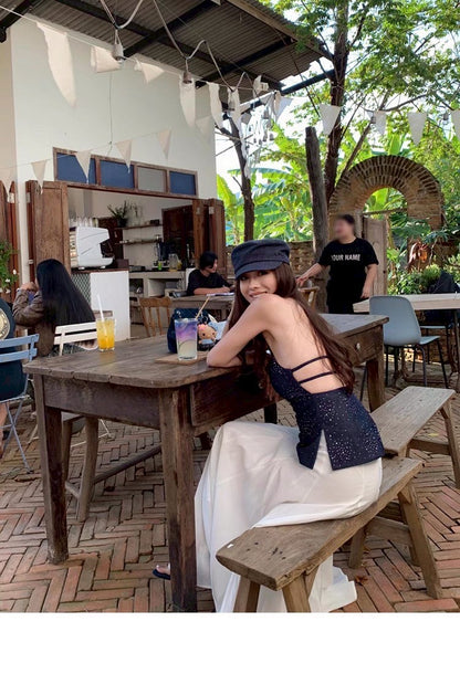 Jun. 落入人魚灣 辣妹縷空帶胸墊背心