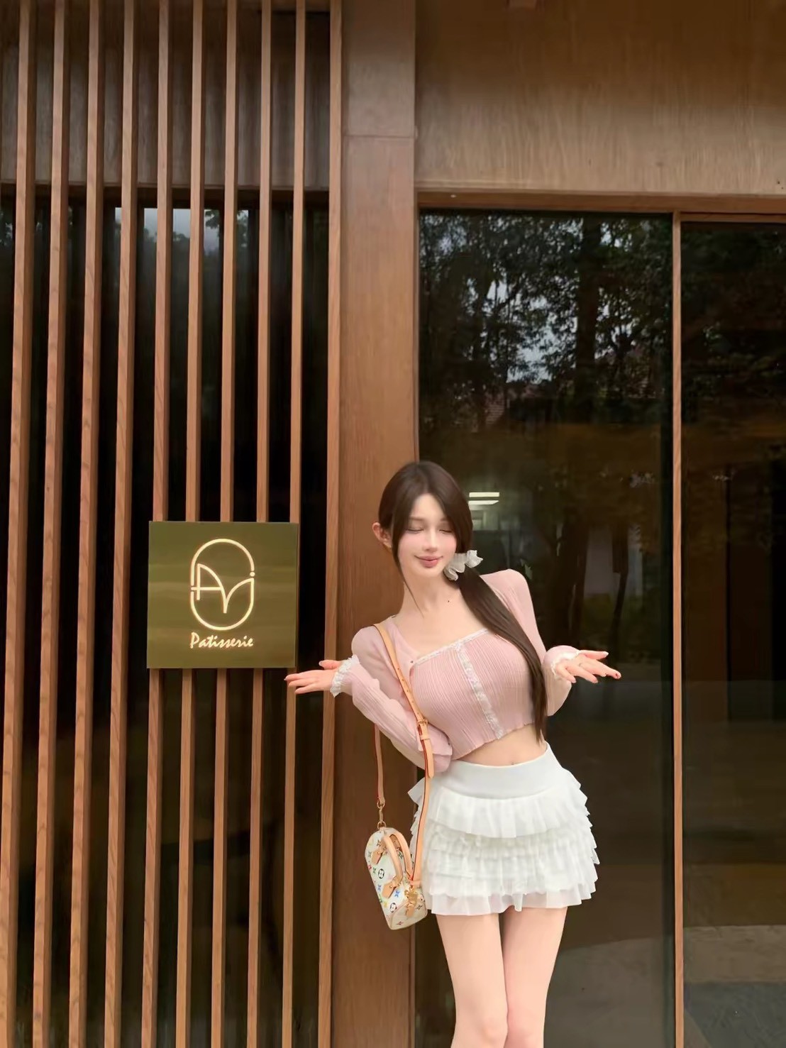 26Jul. 白桃初戀通勤針織抹胸外套兩件套 粉