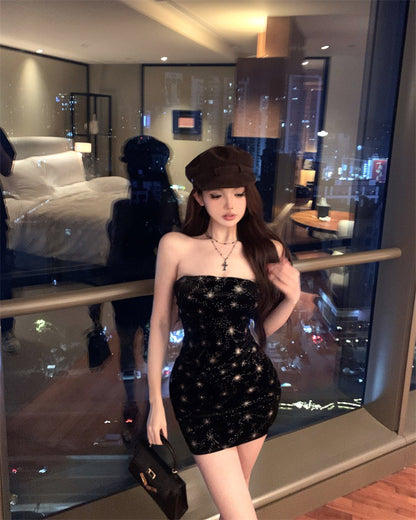 26Jan. 聖誕性感小黑裙可拆卸毛毛絨洋裝