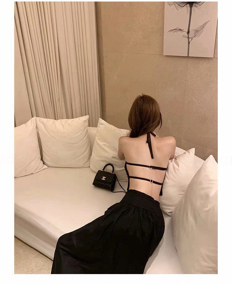 26May. 晚宴耀眼珠光小香性感背心 黑