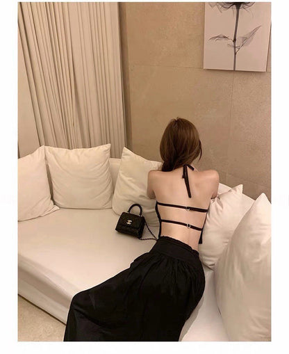 26May. 晚宴耀眼珠光小香性感背心 黑