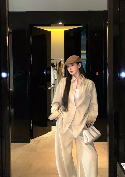 25Nov. Classic腔調卡牛 時髦老錢襯衫休閒褲套裝