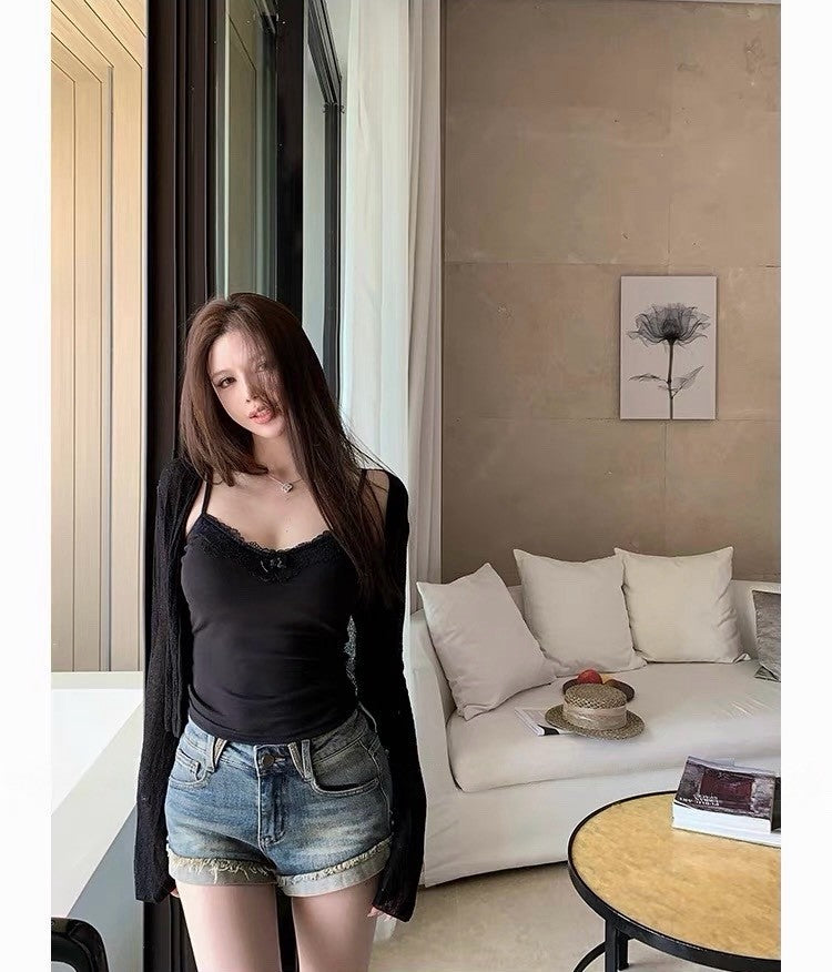 26May. 復古拉滿 破壞感貓鬚紋短褲