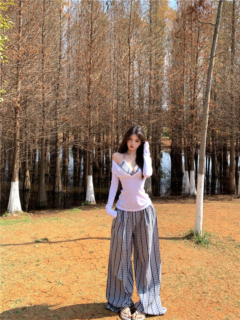 26Apr. 辣妹夏日 棉質透氣度假感格紋套裝