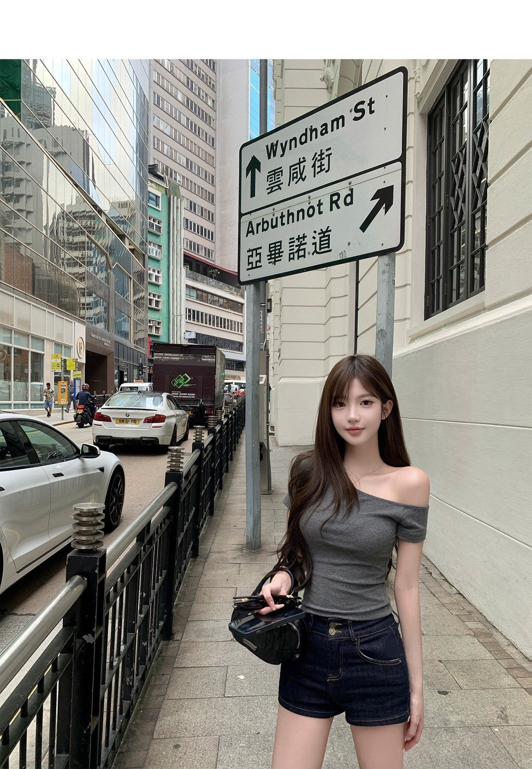 25Oct. 韓女身材豐胯海綿墊原色百搭牛仔短褲