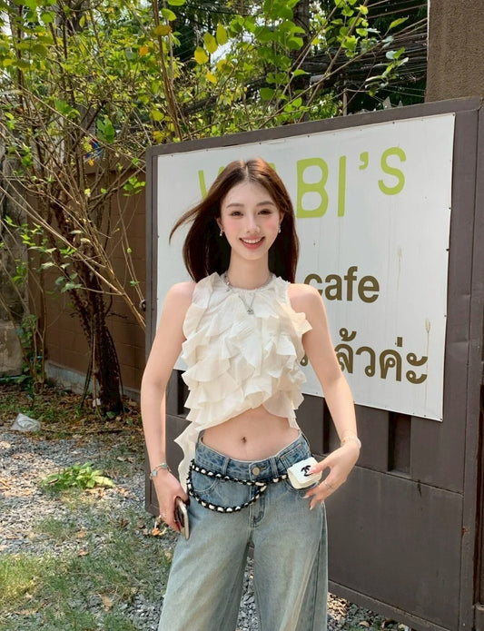 25Sep. 虞書欣款 娜拉仙女白色荷葉背心