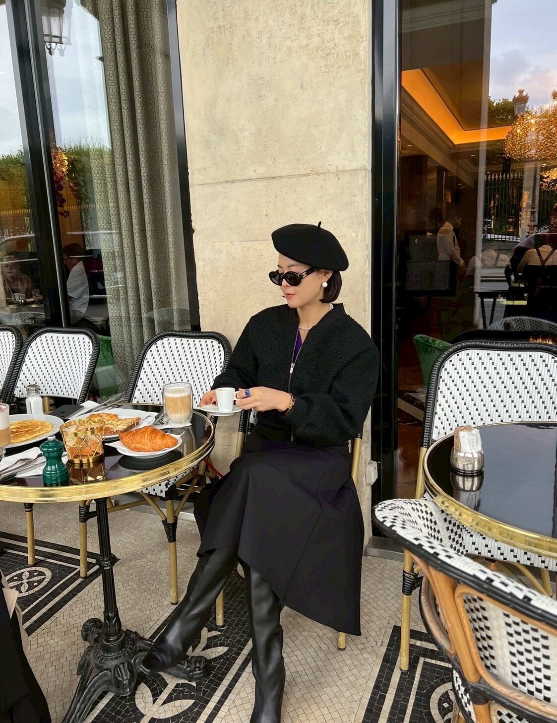 25Sep. 巴黎輕奢粗呢小香夾克外套 純黑