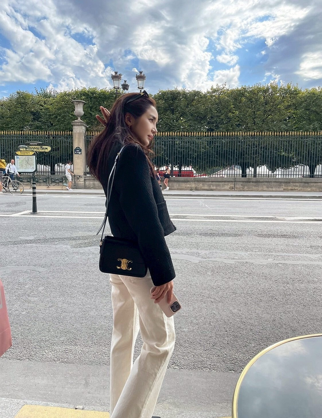 25Sep. 精緻香女孩 粗呢羊毛修身短外套 黑