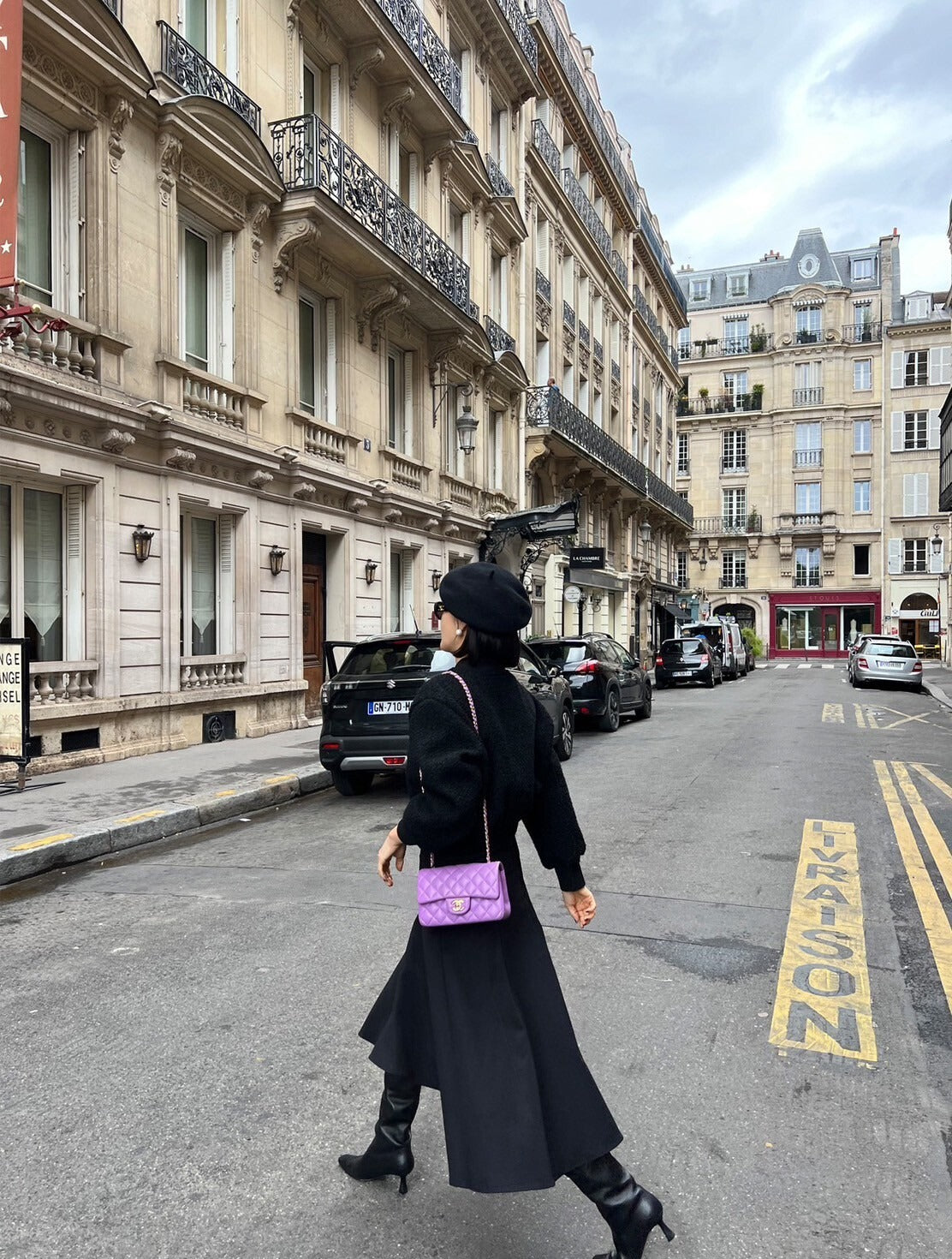 25Sep. 巴黎輕奢粗呢小香夾克外套 純黑