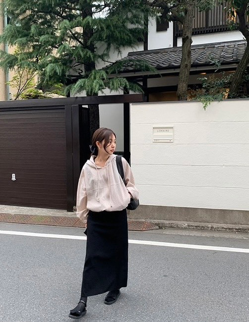 25Oct. 韓系少女素顏空調連帽抽繩外套 淺卡