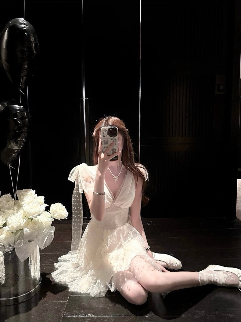 25Oct. 波點波爾卡女神裙 浪漫法式16魚骨波點紗裙