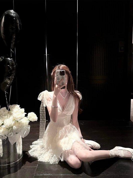 25Oct. 波點波爾卡女神裙 浪漫法式16魚骨波點紗裙