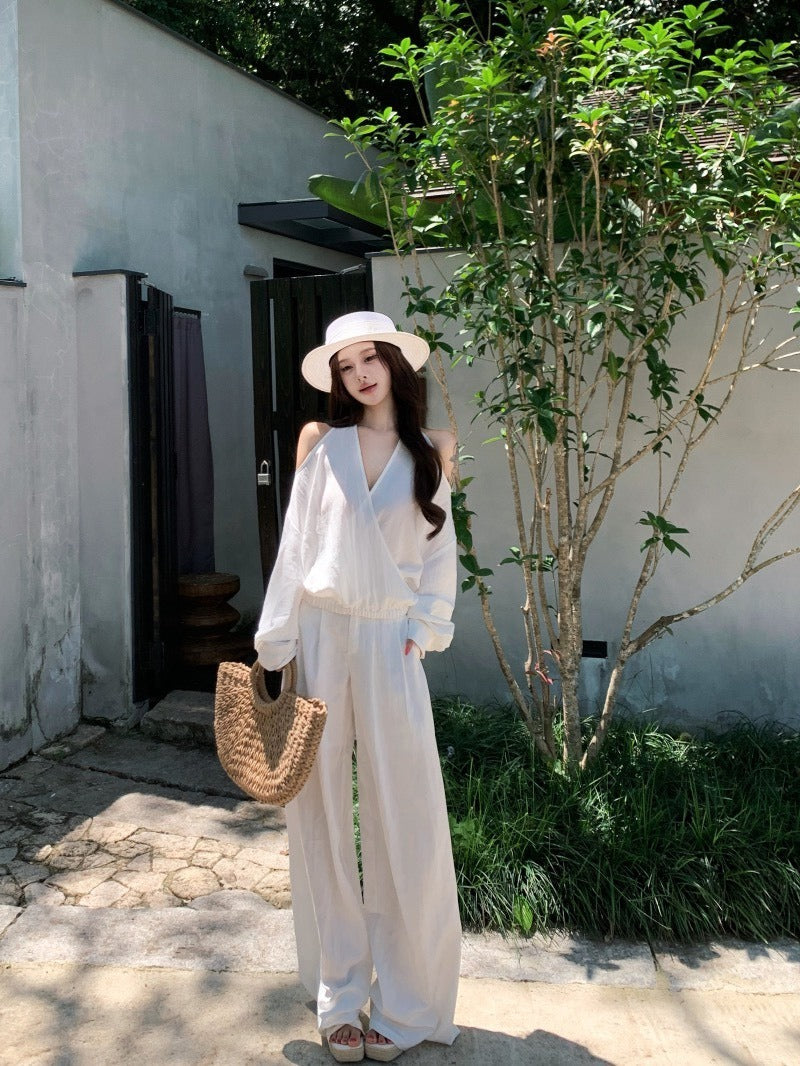 25Oct. 鏡頭焦點 氣質交叉挖背上衣/呼吸空氣棉闊腿褲