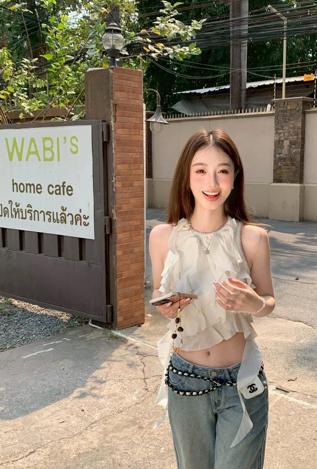 25Sep. 虞書欣款 娜拉仙女白色荷葉背心