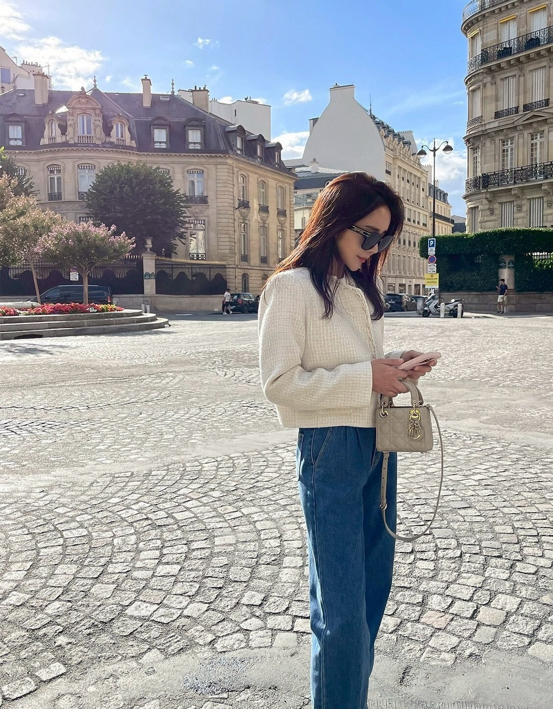 25Sep. 精緻香女孩 粗呢羊毛修身短外套 白