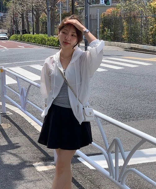 25Oct. 韓系少女素顏空調連帽抽繩外套 白