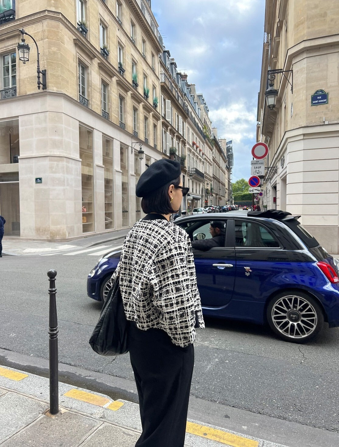 25Sep. 巴黎輕奢粗呢小香夾克外套 黑白