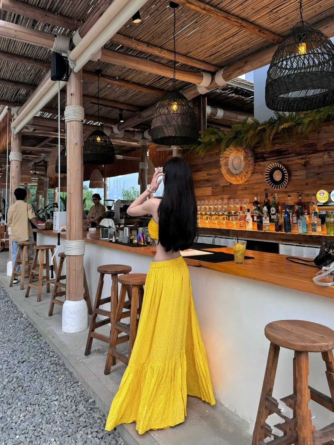 25Oct. 招財多巴胺 辣妹褶皺抹胸半身裙套裝